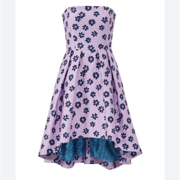 Shoshanna Novara lavender Strapless Floral Dress – Size 8 – Like New - Picture 2 of 12